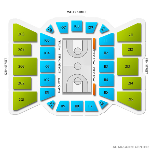 Al McGuire Center Seating Chart Vivid Seats