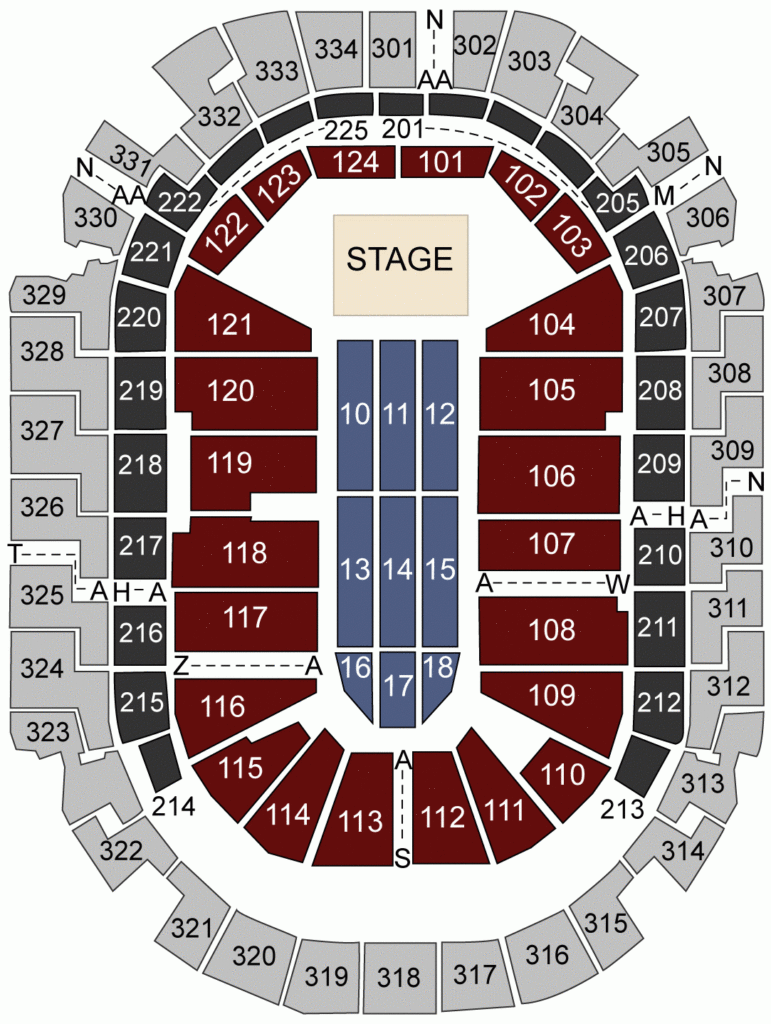 American Airlines Center Dallas TX Seating Chart Stage Dallas 