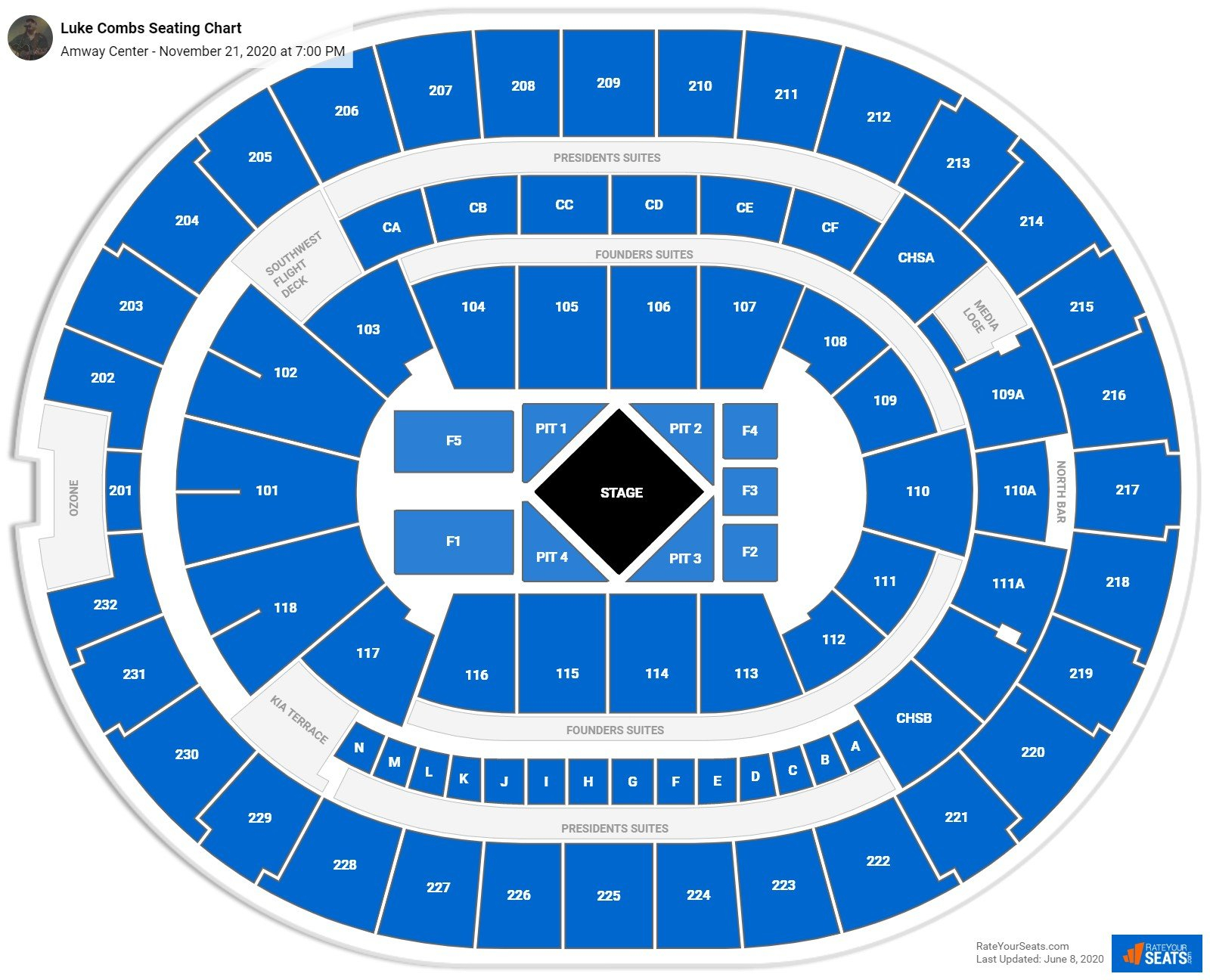 Amway Center Seating Charts For Concerts RateYourSeats