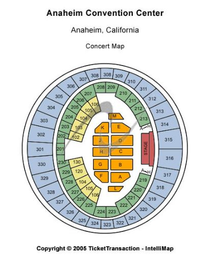 Anaheim Convention Center Tickets And Anaheim Convention Center Seating 