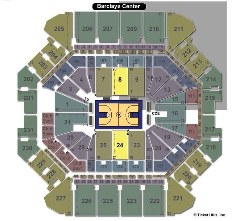 Barclays center seating chart