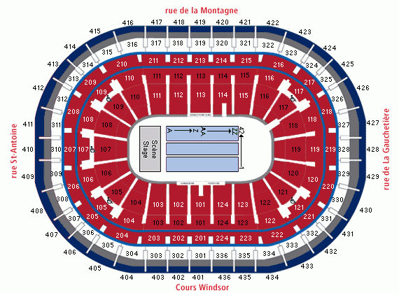 Bell Centre Montreal QC Seating Chart View