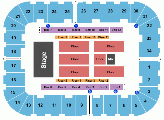 Berglund Center Coliseum Seating Chart Maps Roanoke