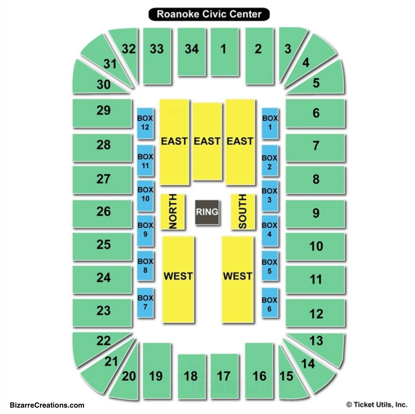 Berglund Civic Center Seating Chart Center Seating Chart