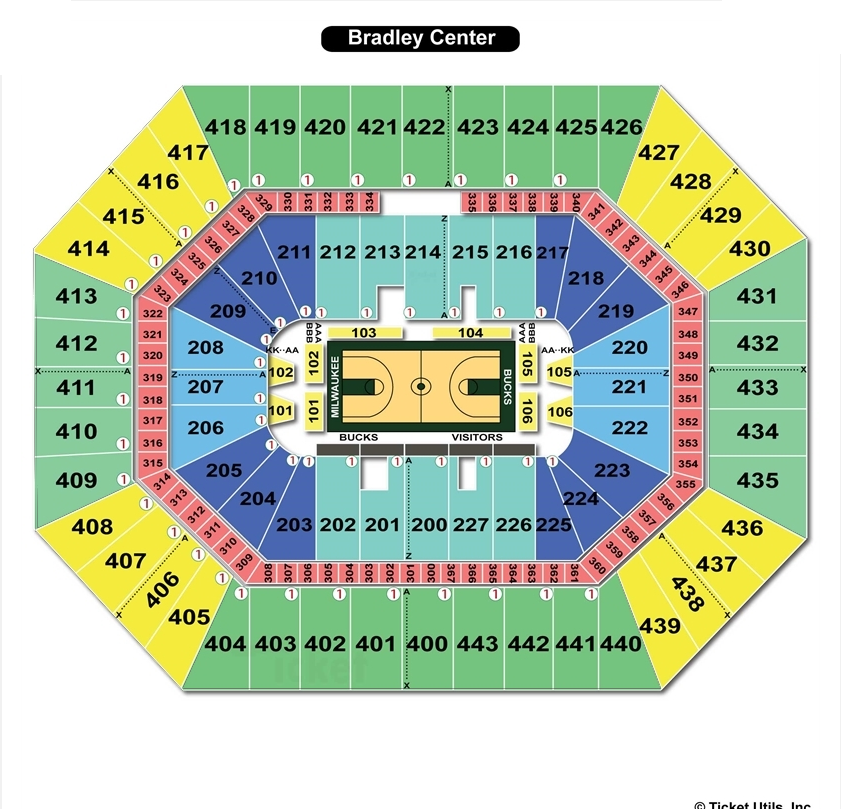 BMO Harris Bradley Center Milwaukee WI Seating Chart View