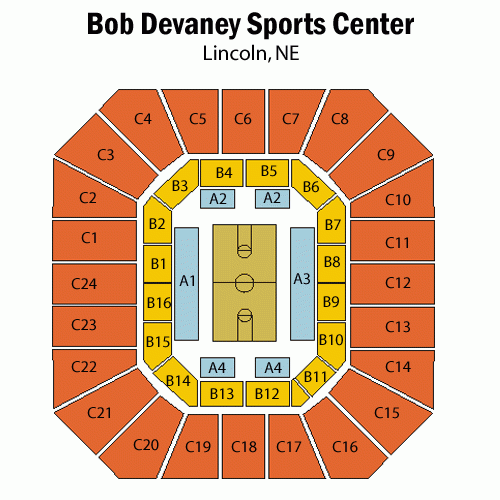 Devaney Center Volleyball Seating Chart Center Seating Chart