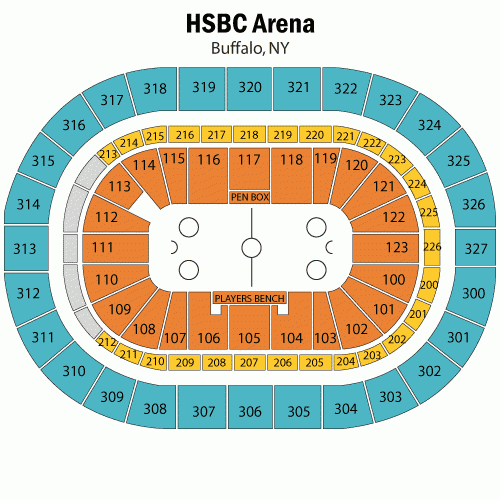 Breakdown Of The KeyBank Center Seating Chart Buffalo Sabres