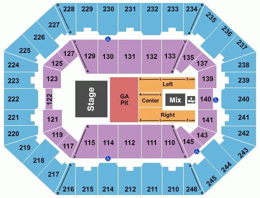 Charleston Coliseum Center Seating Chart Charleston