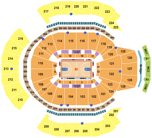 Chase Center Seating Chart Maps San Francisco