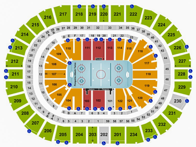 Consol Energy Center Seating Chart Hockey Center Seating Chart