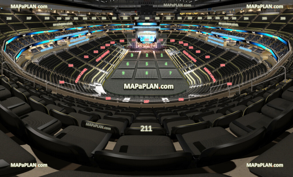 Consol Energy Center Seat Row Numbers Detailed Seating Chart 