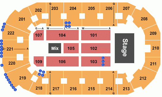 Covelli Centre Seating Chart Maps Youngstown