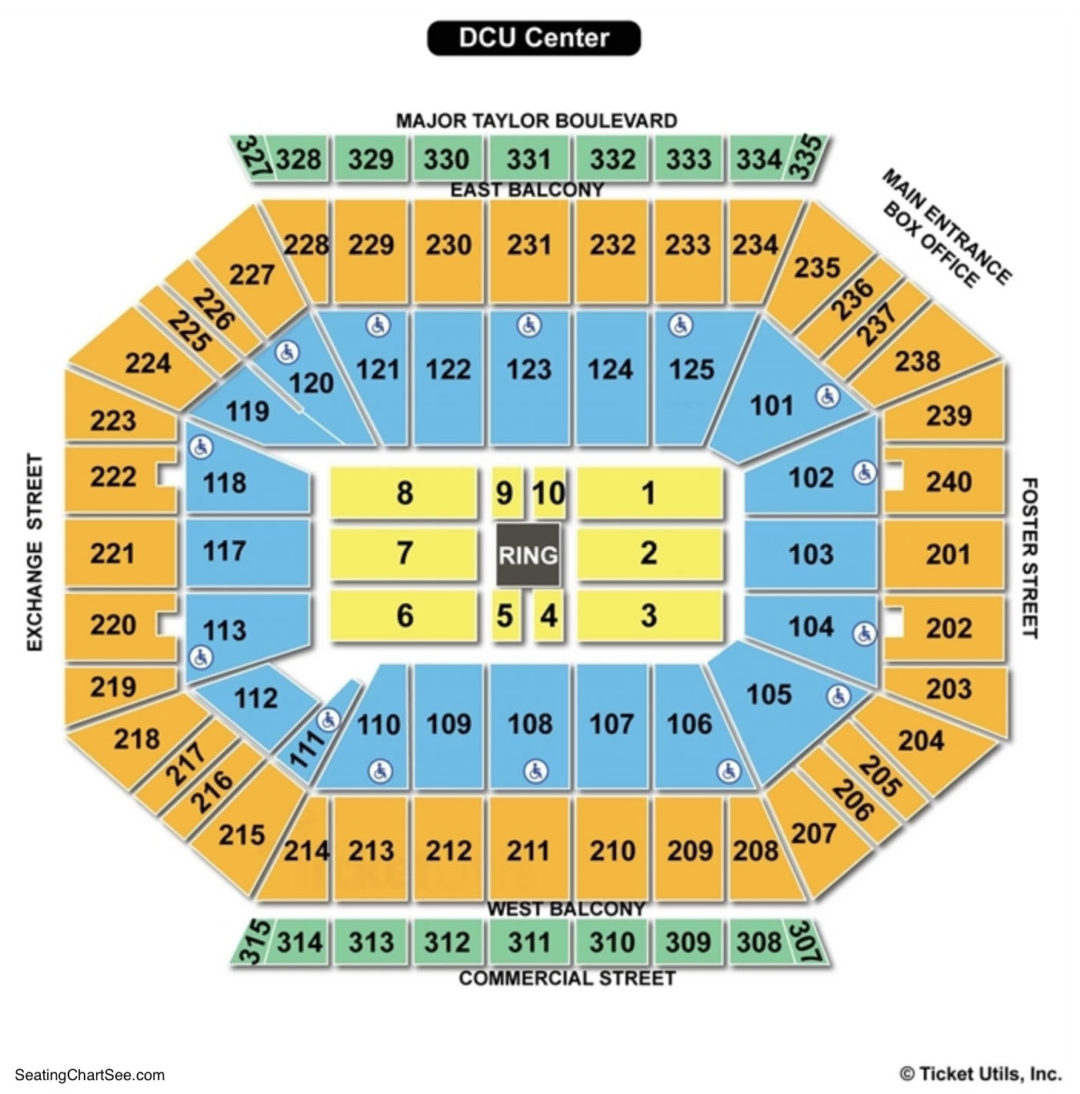 DCU Center Seating Chart Seating Charts Tickets