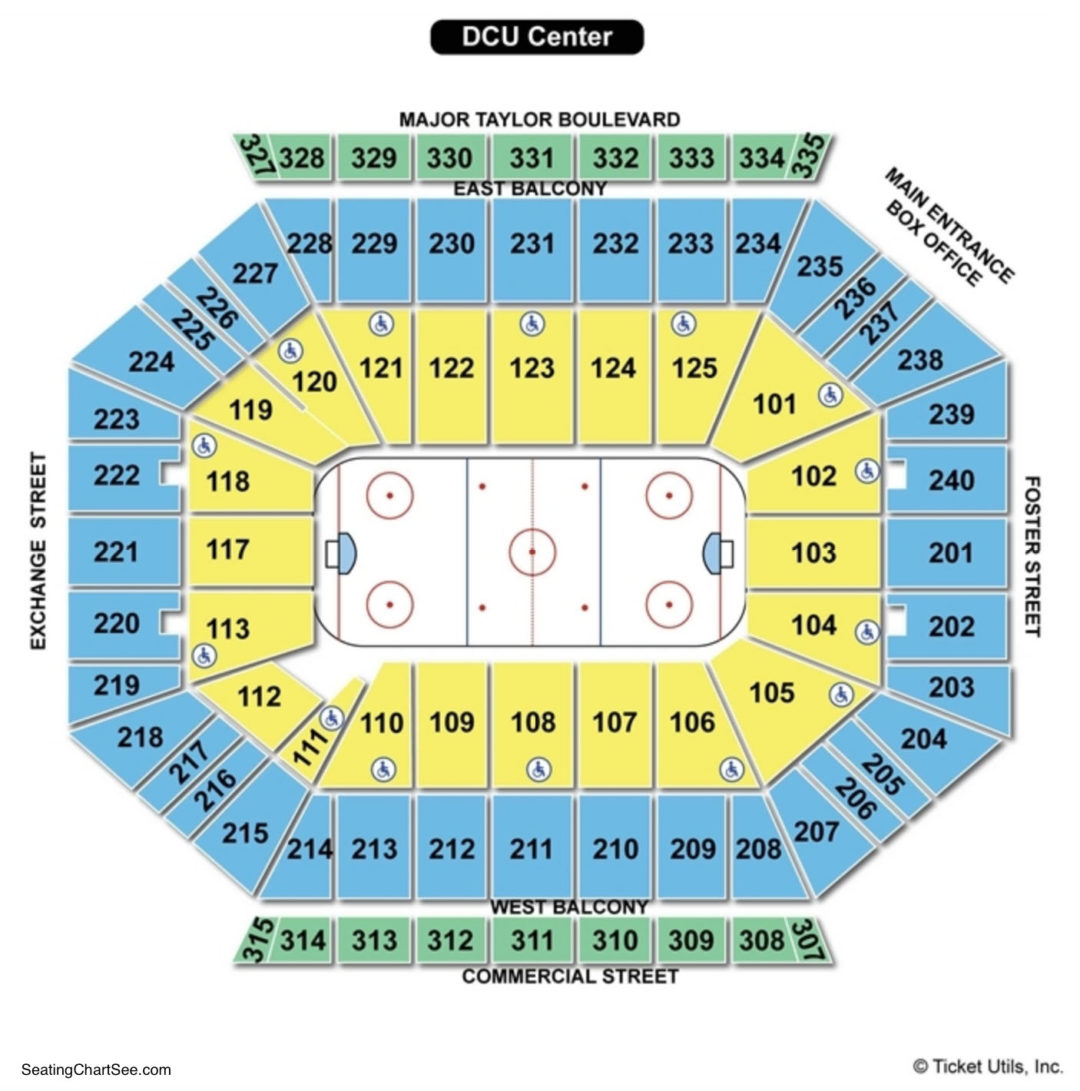 DCU Center Seating Chart Seating Charts Tickets