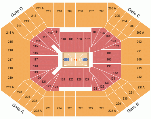 Dean Smith Center Seating Chart Chapel Hill