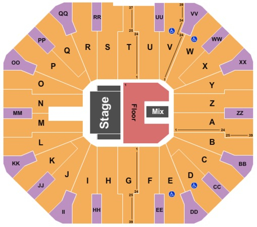 Don Haskins Center Tickets In El Paso Texas Don Haskins Center Seating 