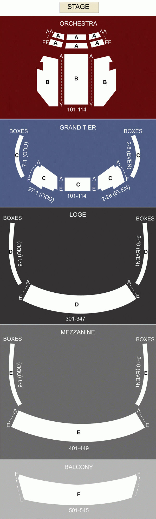 Dreyfoos Concert Hall West Palm Beach FL Seating Chart Stage 