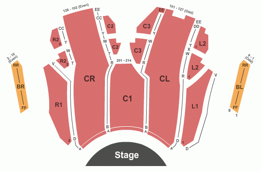 Ent Center For The Arts Seating Chart Chart Walls