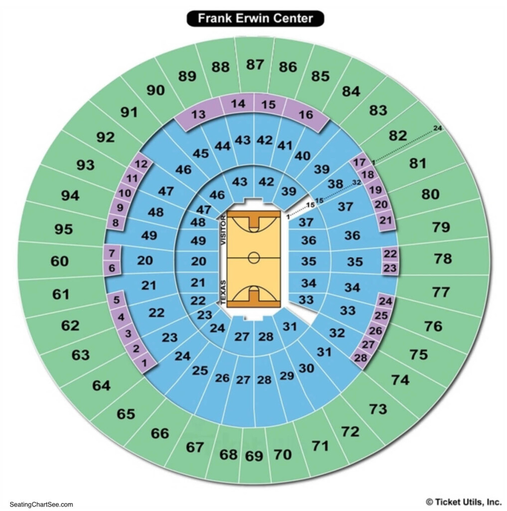 Frank Erwin Center Seating Charts Games Answers Cheats