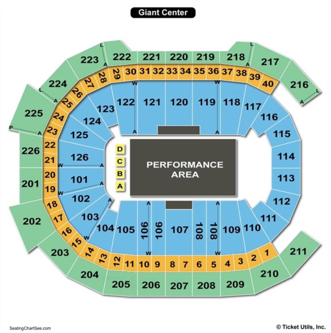 Hershey Giant Center Seating Chart Center Seating Chart