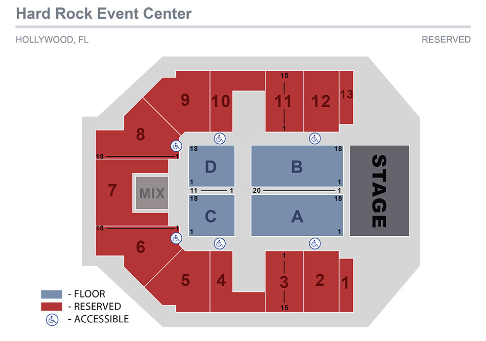 Hard Rock Event Center Seating Chart Hard Rock Live Fort Lauderdale 