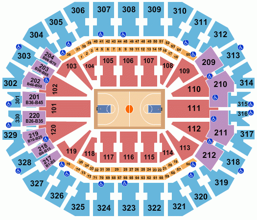 KFC Yum Center Seating Chart Louisville