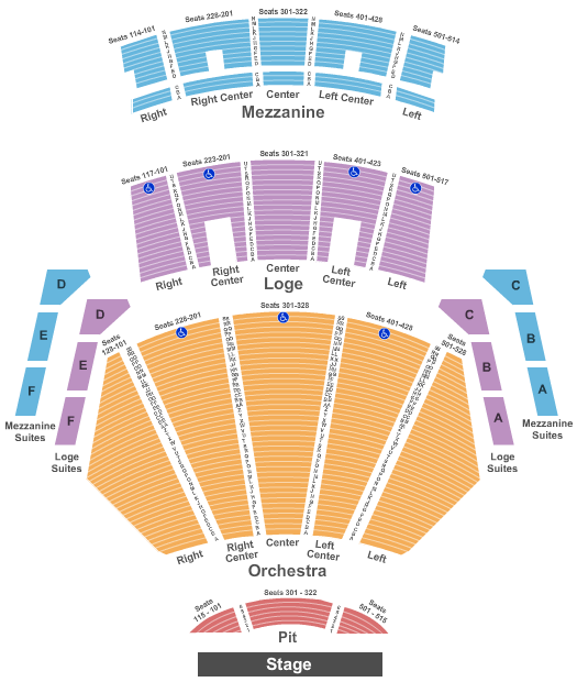 Microsoft Theater Seating Chart Maps Los Angeles