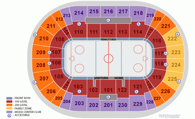 Moda Center Seating Chart Winterhawks Awesome Home