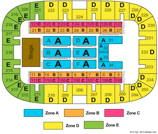 Monroe Civic Center Arena Tickets In Monroe Louisiana Seating Charts