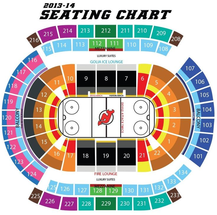 Devils Seating Chart Prudential Center Center Seating Chart