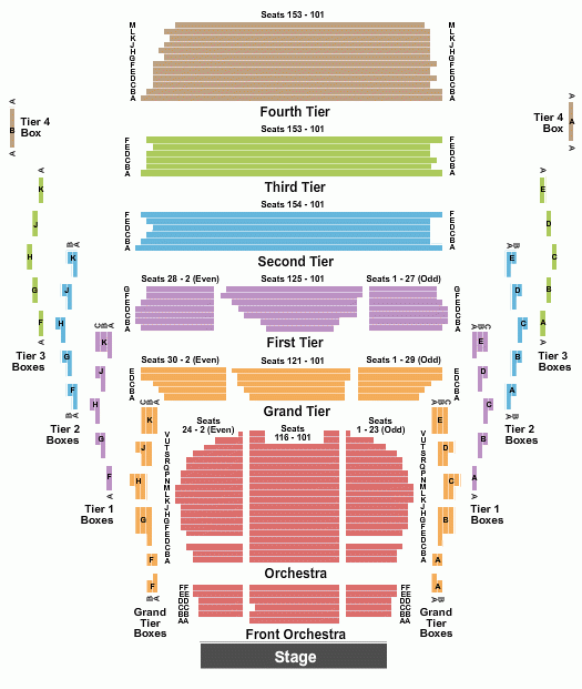 New Jersey Performing Arts Center Seating Chart Newark