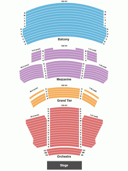 New York City Center Seating Chart Maps New York