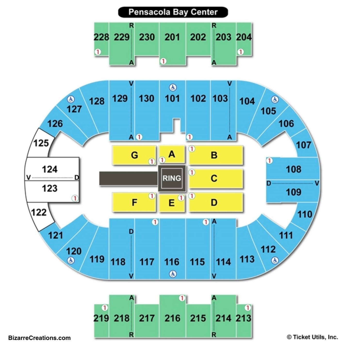 Pensacola Bay Center Seating Chart - Center Seating Chart