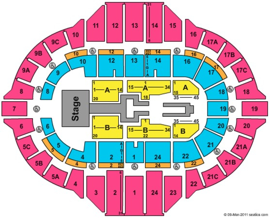 Peoria Civic Center Arena Tickets In Peoria Illinois Seating Charts 