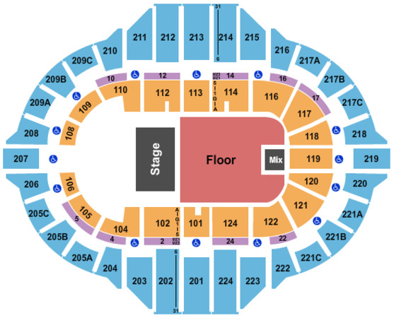 Peoria Civic Center Arena Tickets In Peoria Illinois Seating Charts 