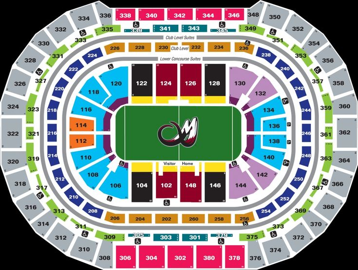 Pepsi Center Detailed Seating Chart - Center Seating Chart