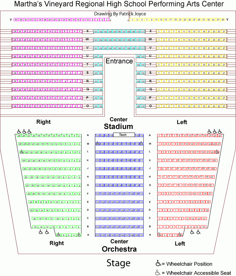 Performing Arts Center Seating Chart MVRHS