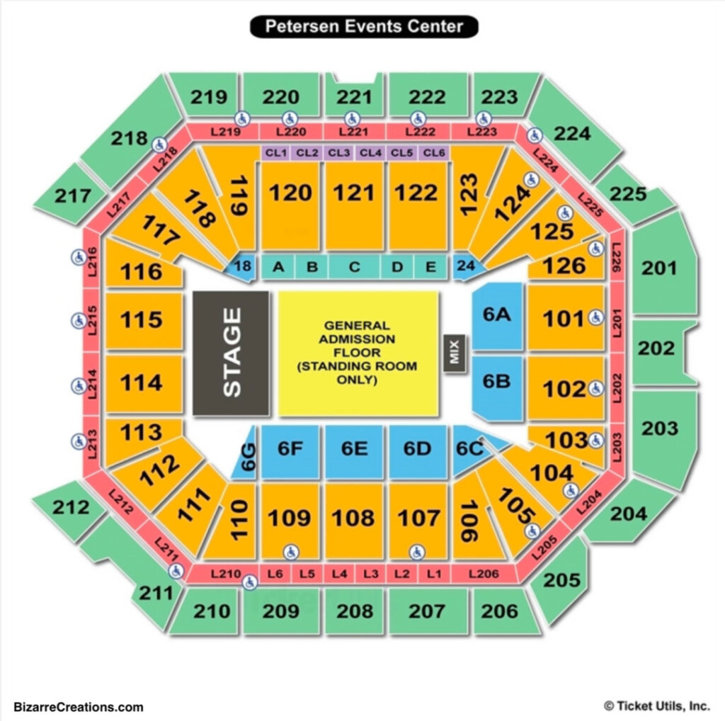 Petersen Events Center Seating Chart Seating Charts Tickets