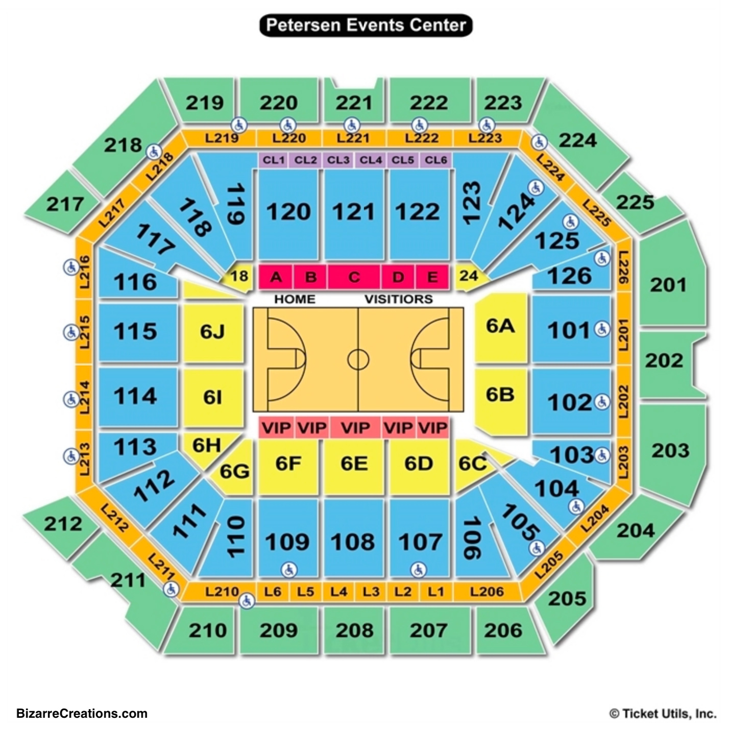 Peterson Events Center Seating Chart Center Seating Chart