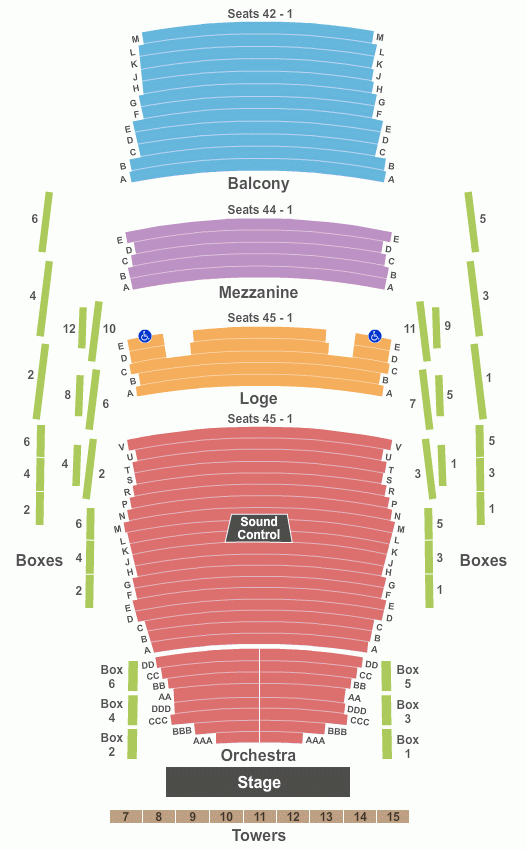 Pikes Peak Center Seating Chart Maps Colorado Springs