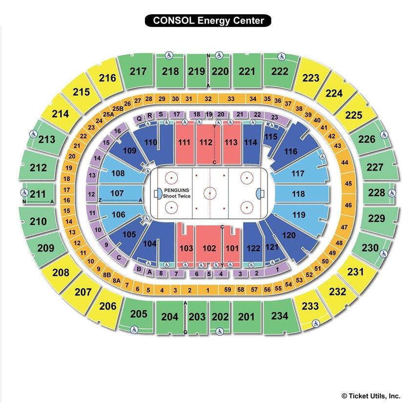 PPG Paints Arena Pittsburgh PA Seating Chart View