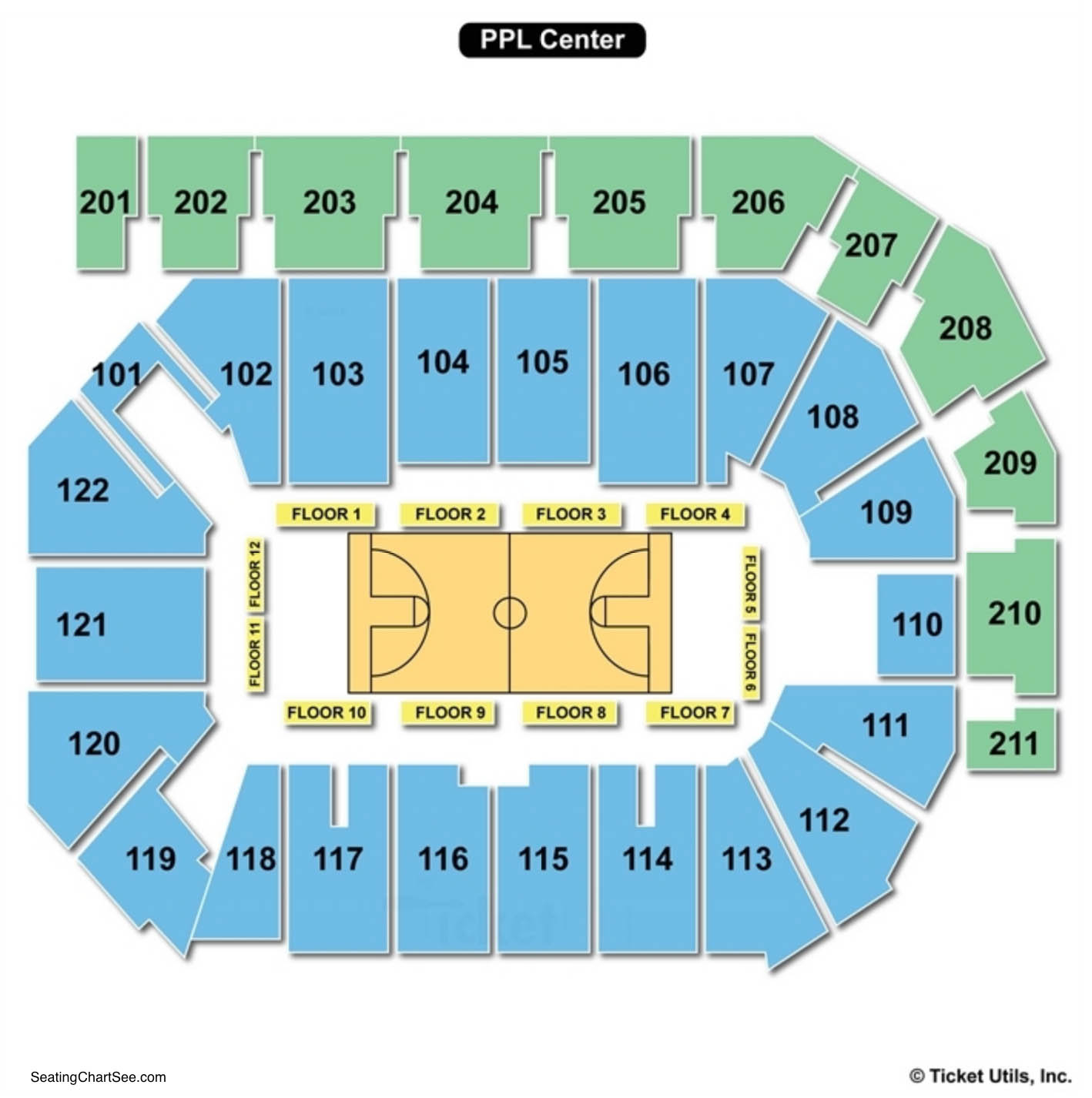 Ppl Center Phantoms Seating Chart Center Seating Chart