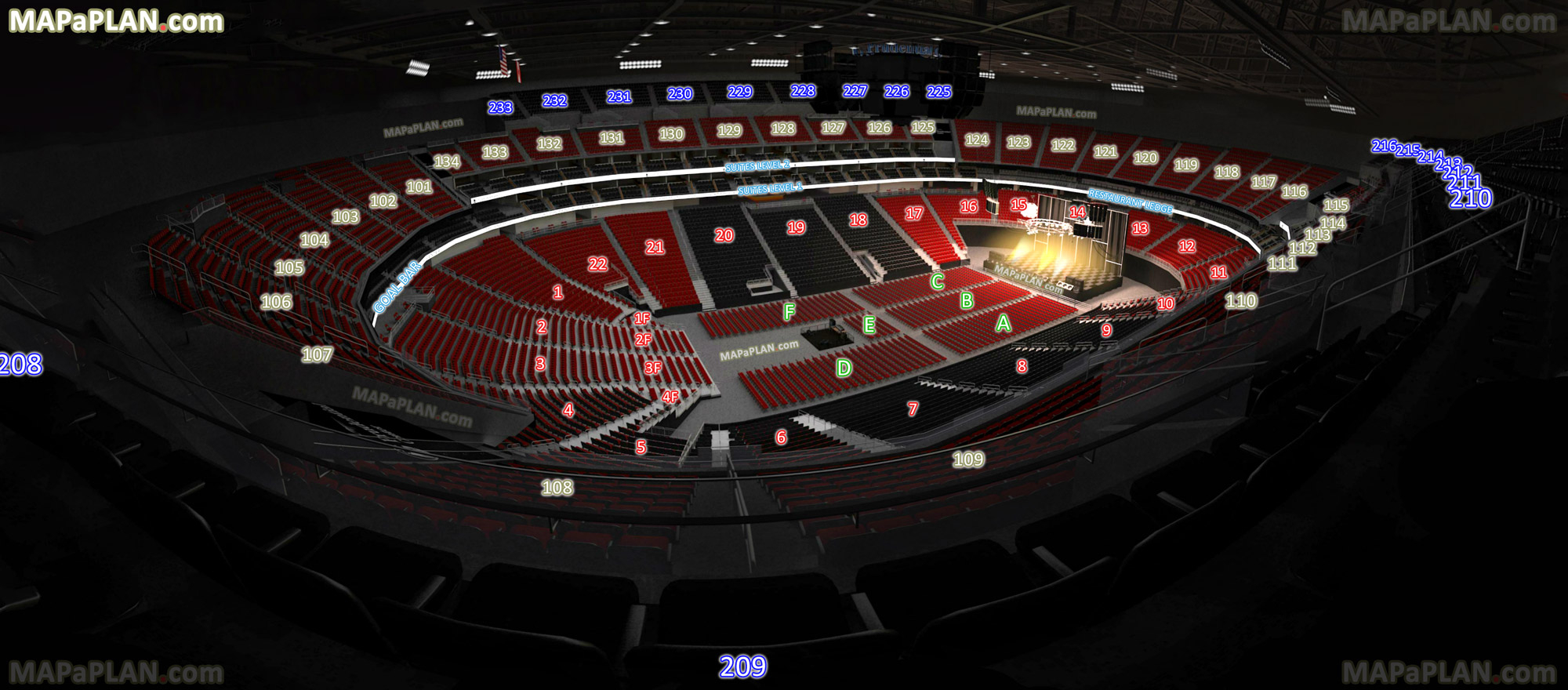 Prudential Center Newark Arena Seat And Row Numbers Detailed Seating