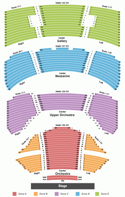 Sarofim Hall Hobby Center Seating Chart Maps Houston