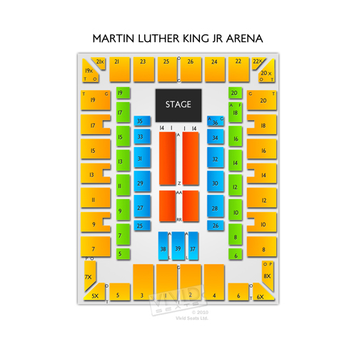 Savannah Civic Center Martin Luther King Jr Arena Seating Chart 