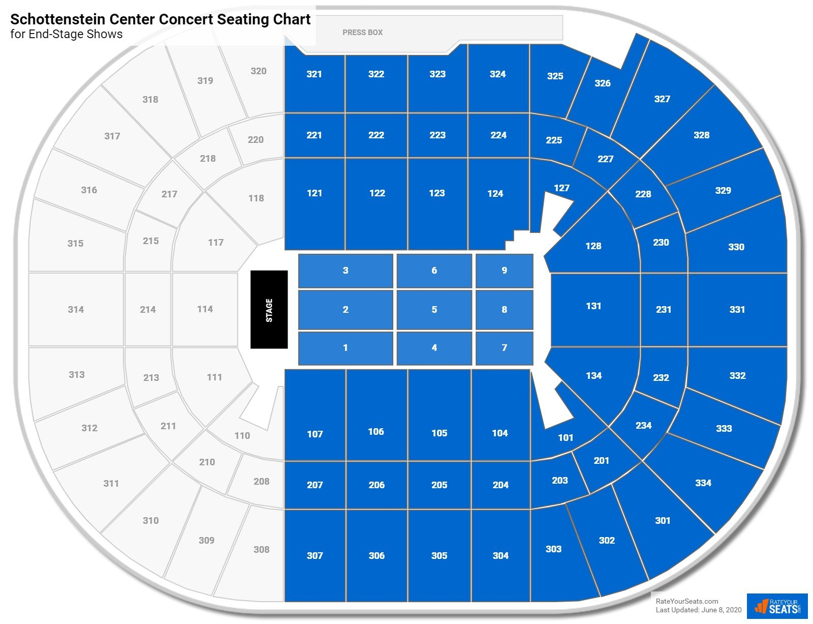 Schottenstein Center Concert Seating Chart Center Seating Chart