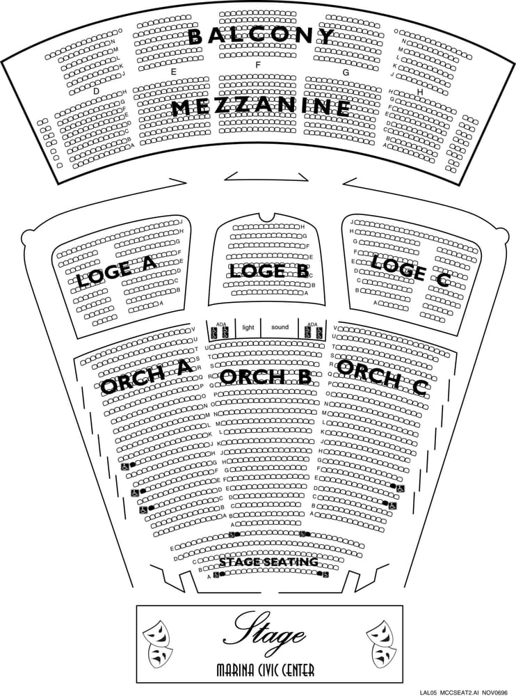 Civic Center Seating Chart San Diego Center Seating Chart 