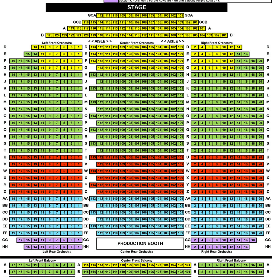Mayo Arts Center Seating Chart Center Seating Chart