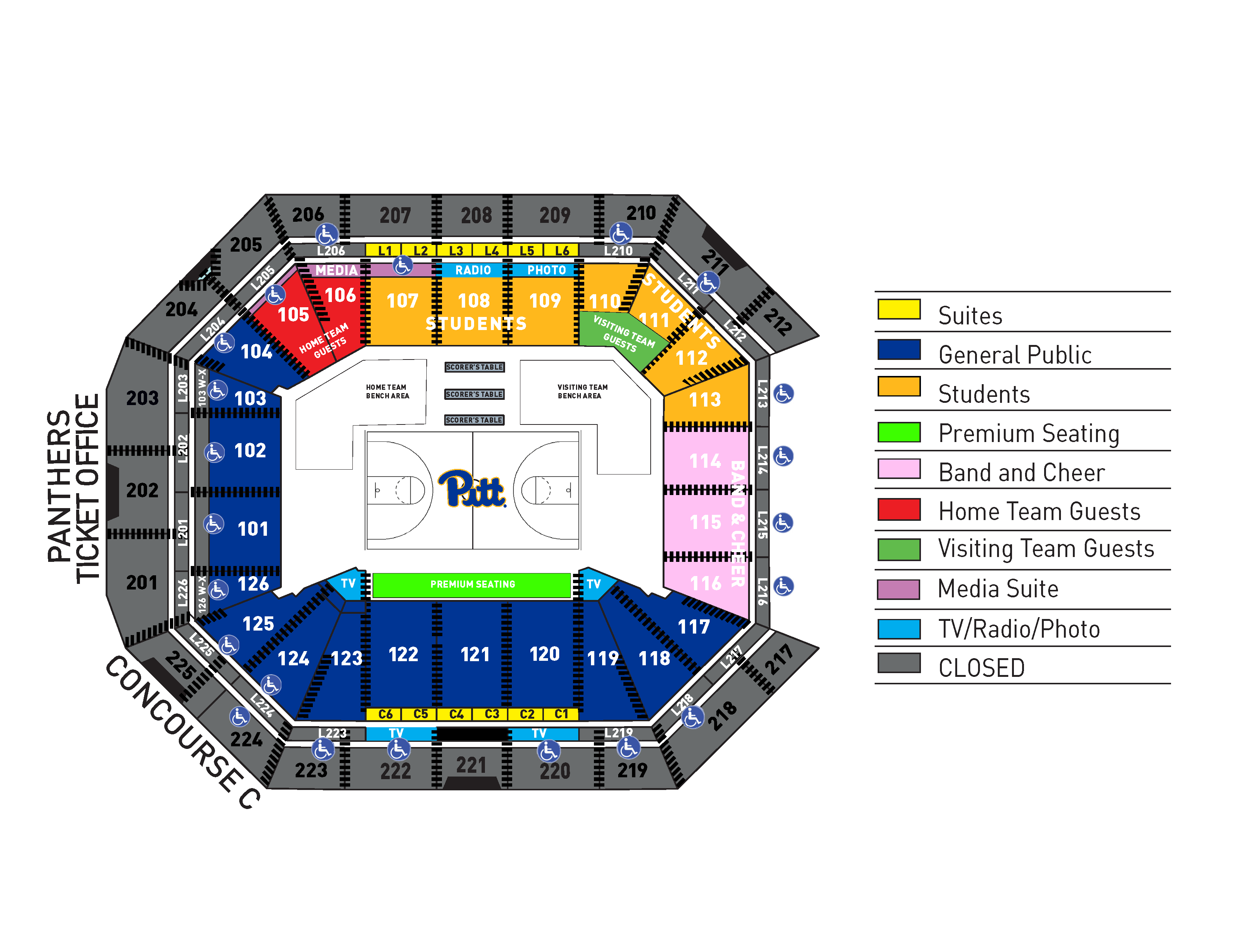 Seating Charts Petersen Events Center