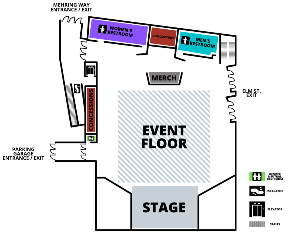 Seating Charts Venue Maps The Andrew J Brady Music Center